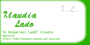 klaudia lado business card